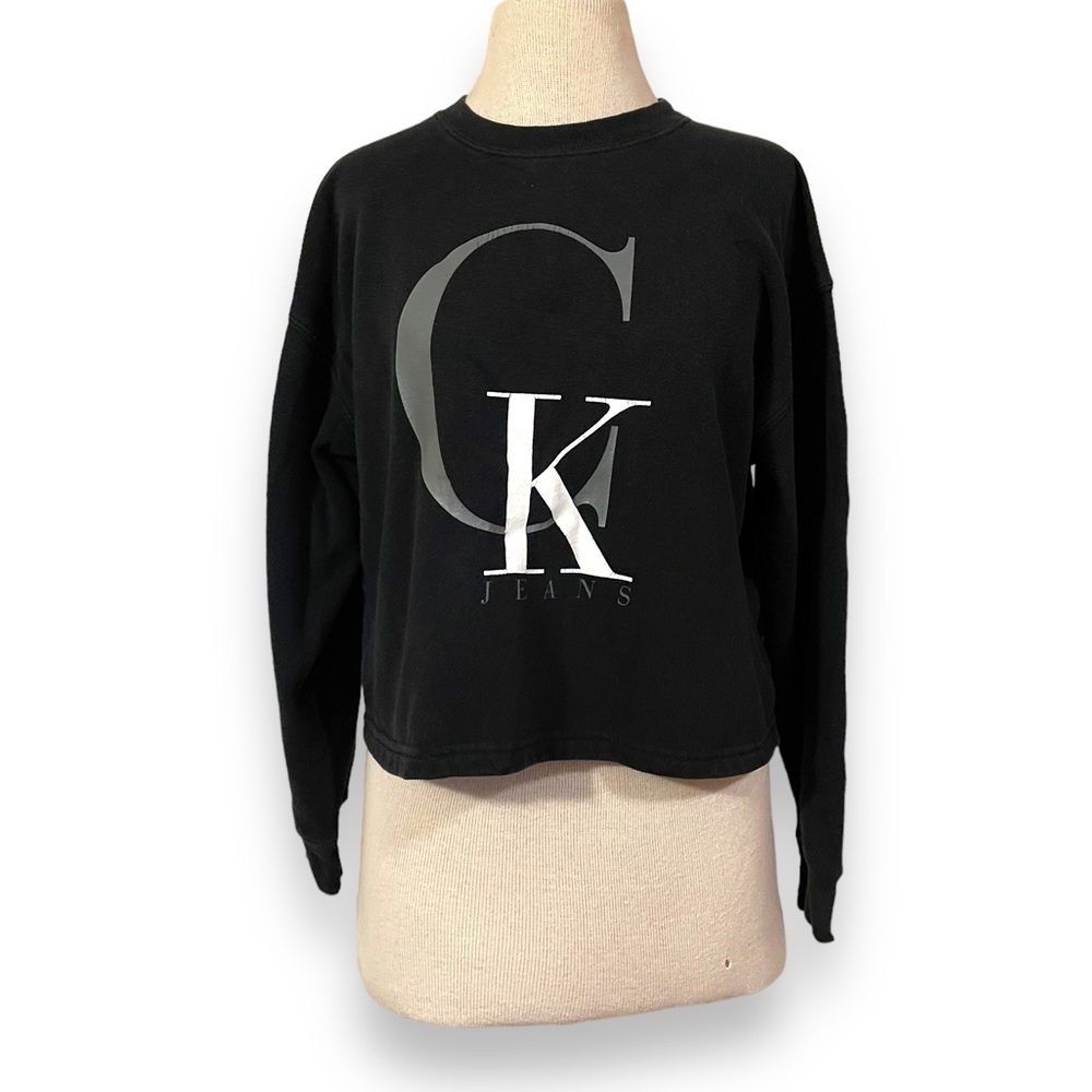 {90s vintage} Calvin Klein CK Jeans cropped sweatshirt